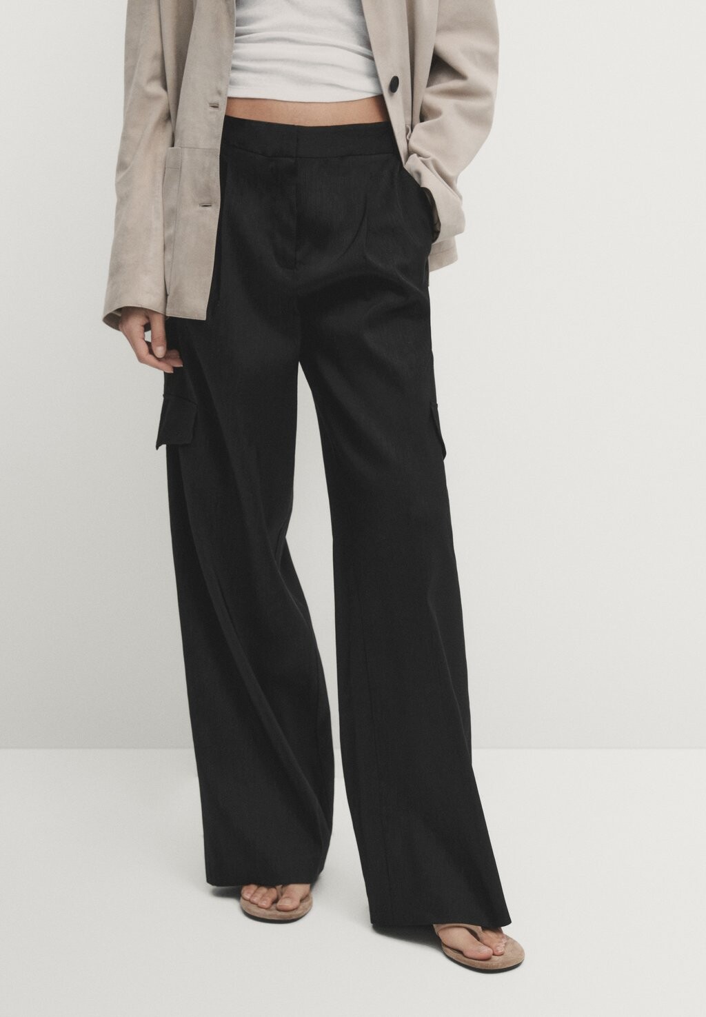 

Брюки-карго Massimo Dutti, цвет black