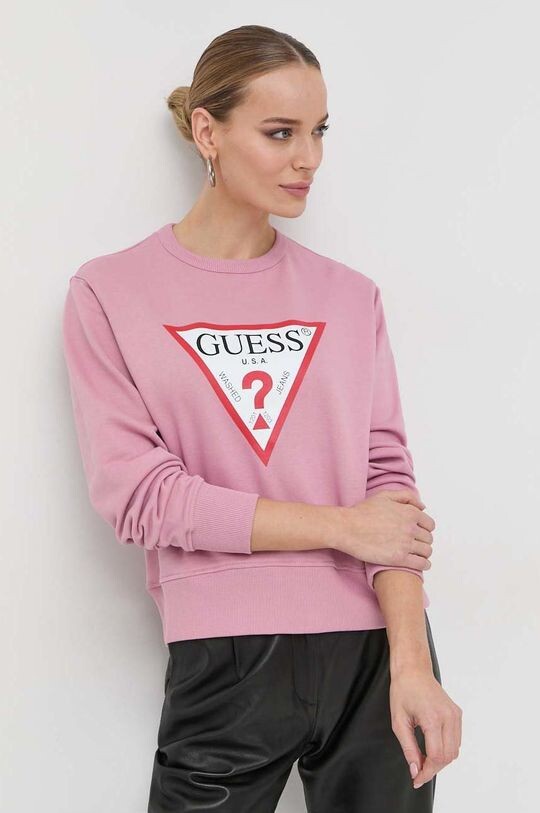 

Угадайте, толстовка Guess, розовый