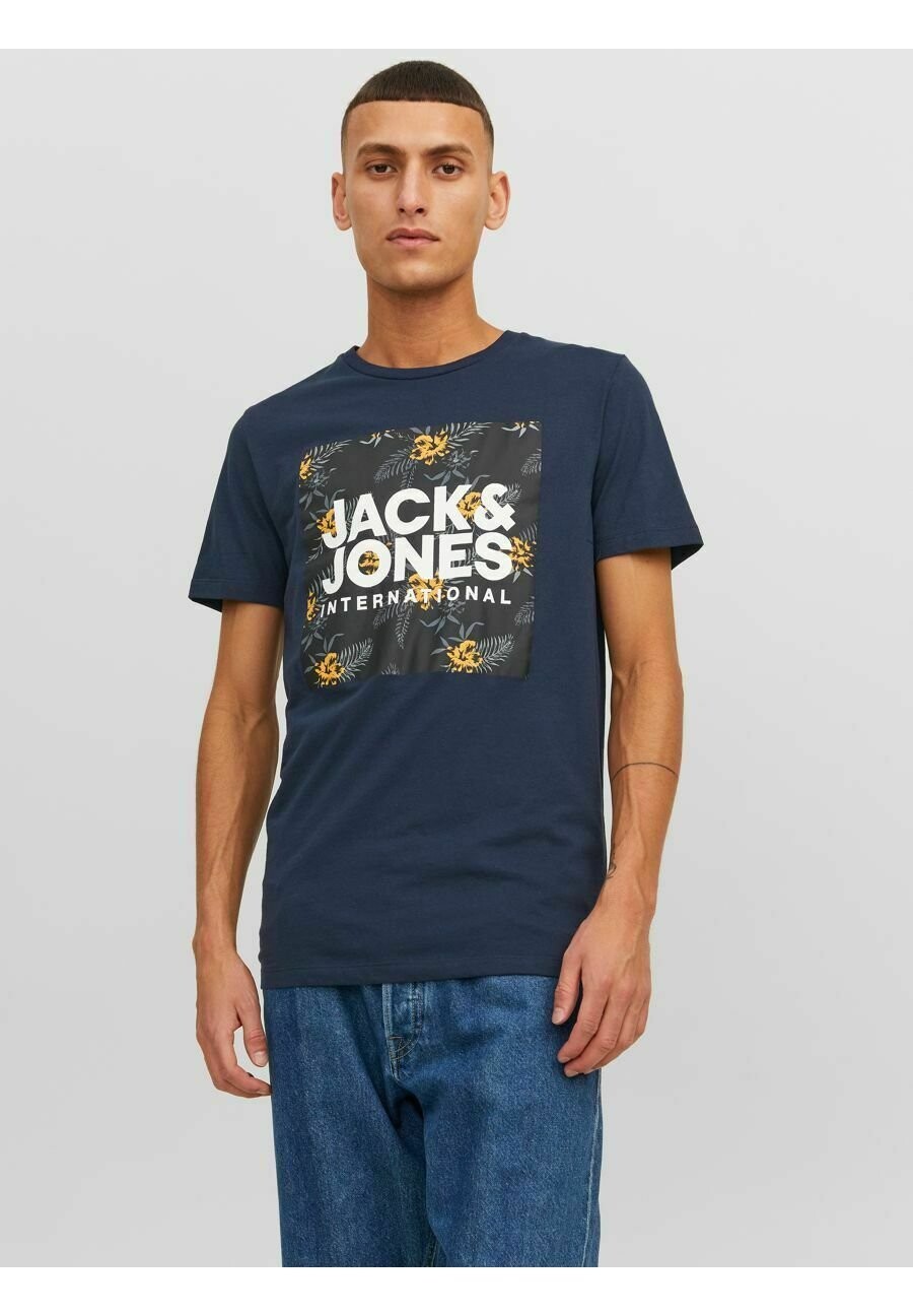 

Футболка с принтом Jack & Jones, темно-синий