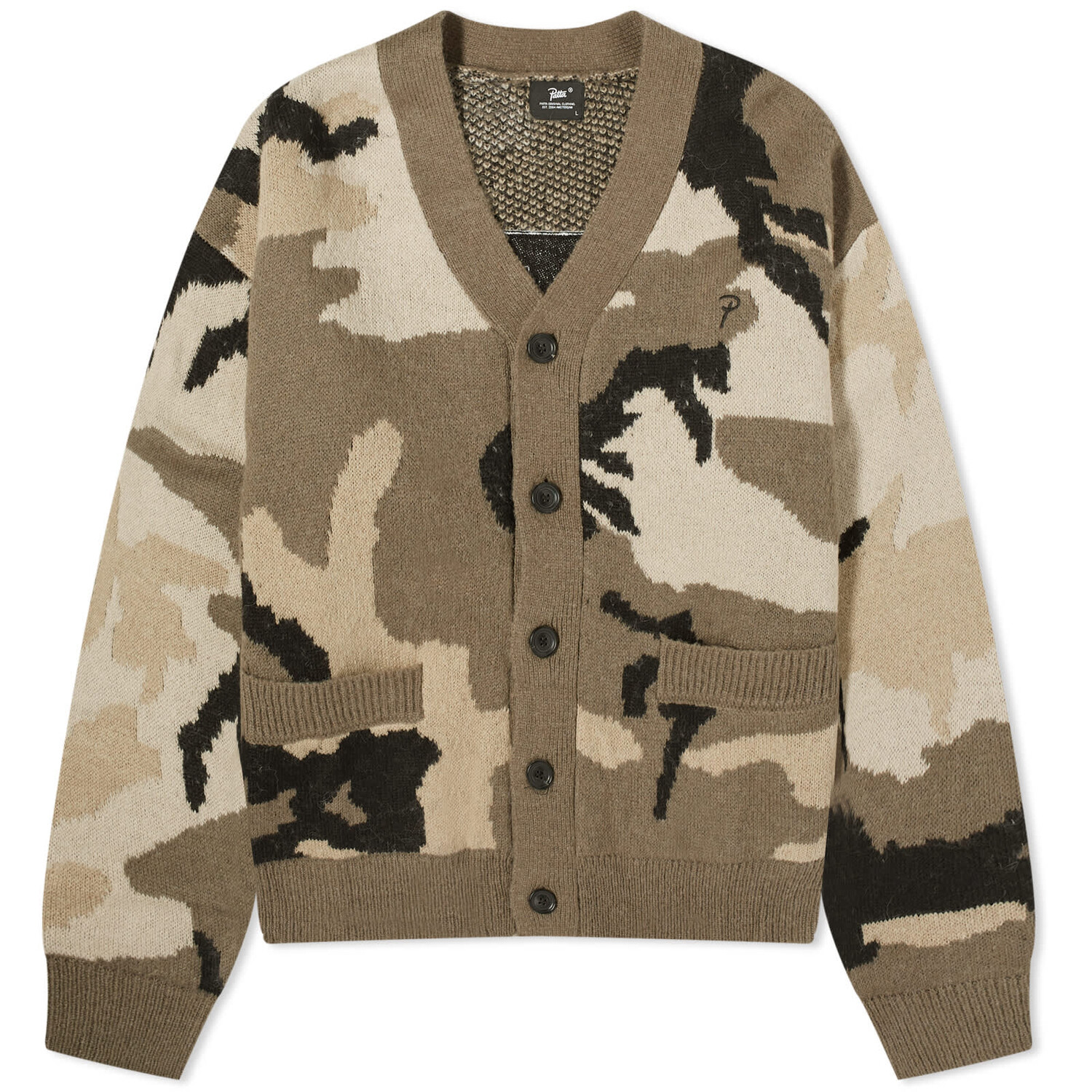 

Кардиган Patta Woodland Camo Knitted, цвет Multi & Woodland Camo