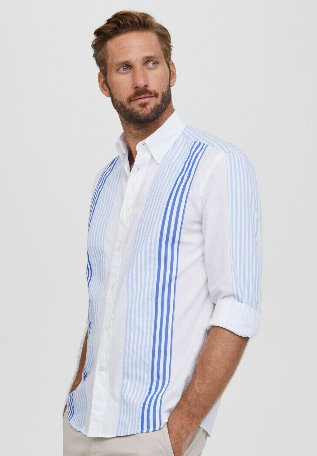 Рубашка CLB BD VERT VAR STP Façonnable, цвет white blue