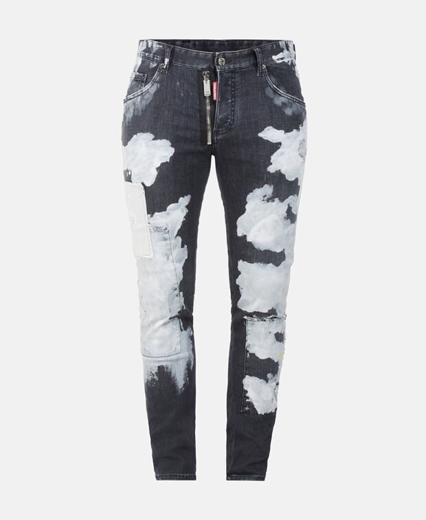 

Разрушенные джинсы Dsquared2, черный