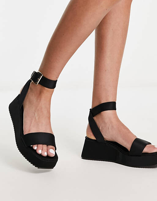 

Черные сандалии на платформе ASOS DESIGN Tati