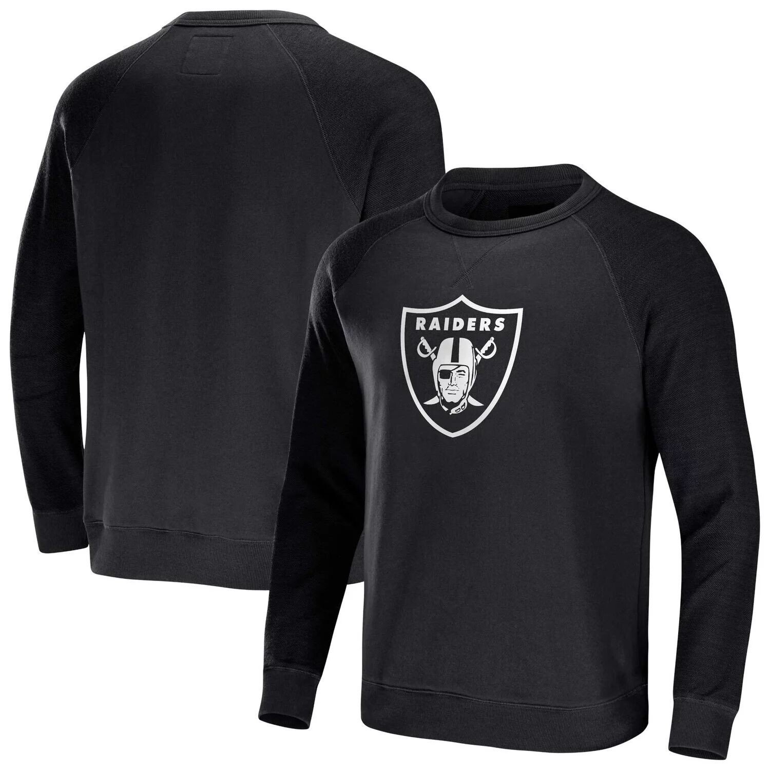 

Мужская коллекция NFL x Darius Rucker от Fanatics, черный флисовый пуловер с регланами Las Vegas Raiders, толстовка