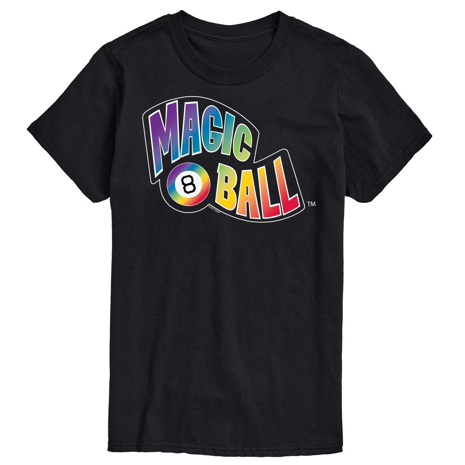 

Футболка Big & Tall Magic 8 Ball с радужным рисунком Licensed Character, черный