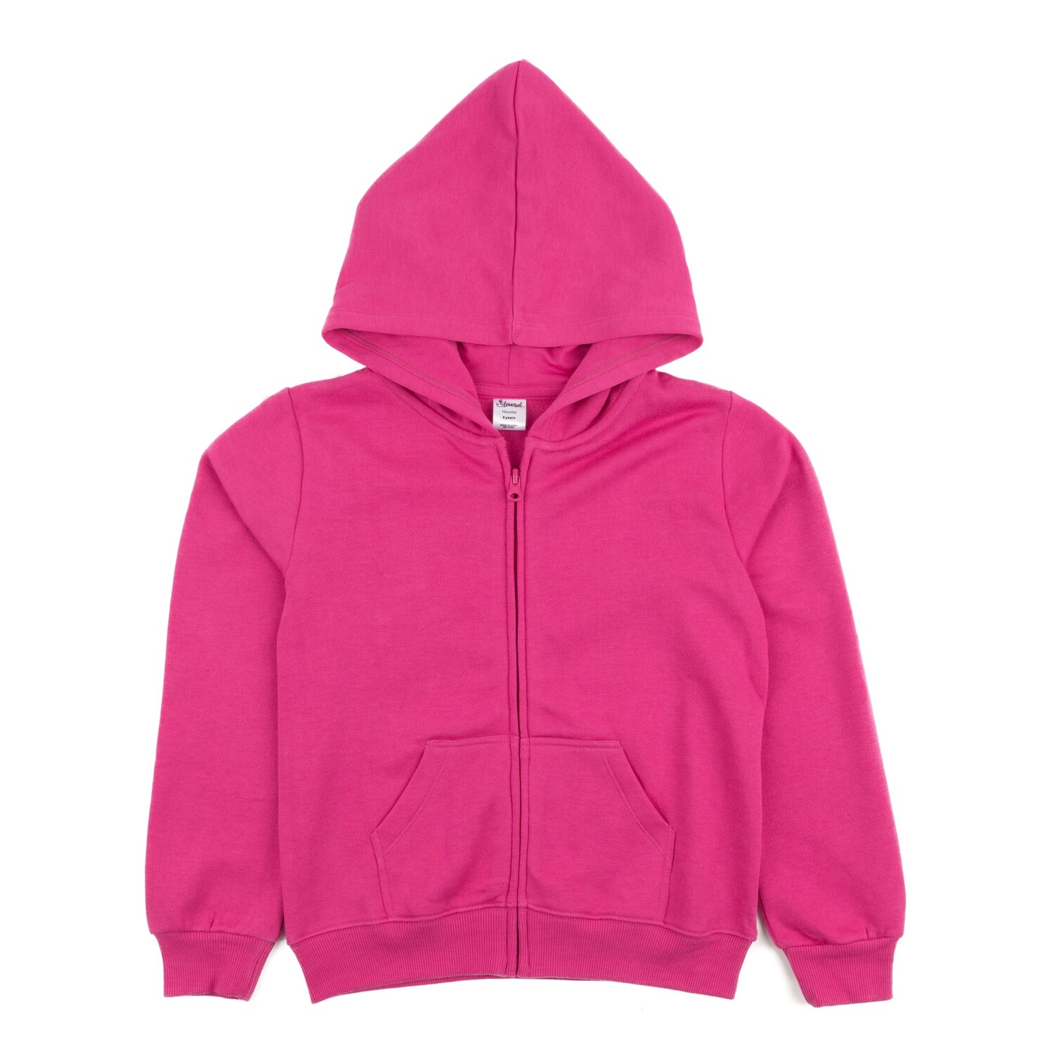 

Детская толстовка на молнии, классический однотонный цвет Leveret, цвет Hot Pink