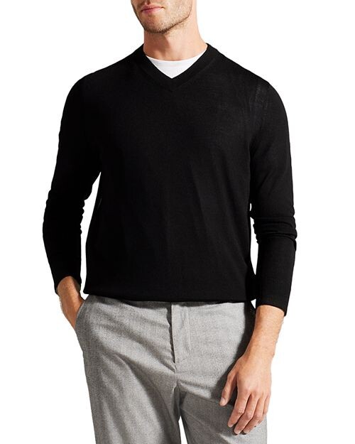 

Свитер Lambeh из мериносовой шерсти с V-образным вырезом Ted Baker, цвет Black