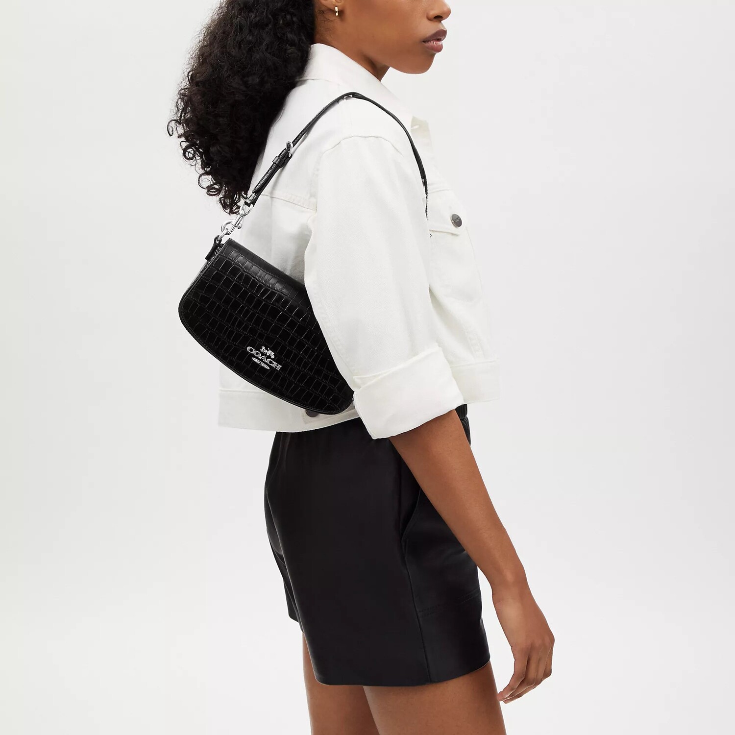 

Сумка на плечо Andrea Coach Outlet, цвет Silver/Black