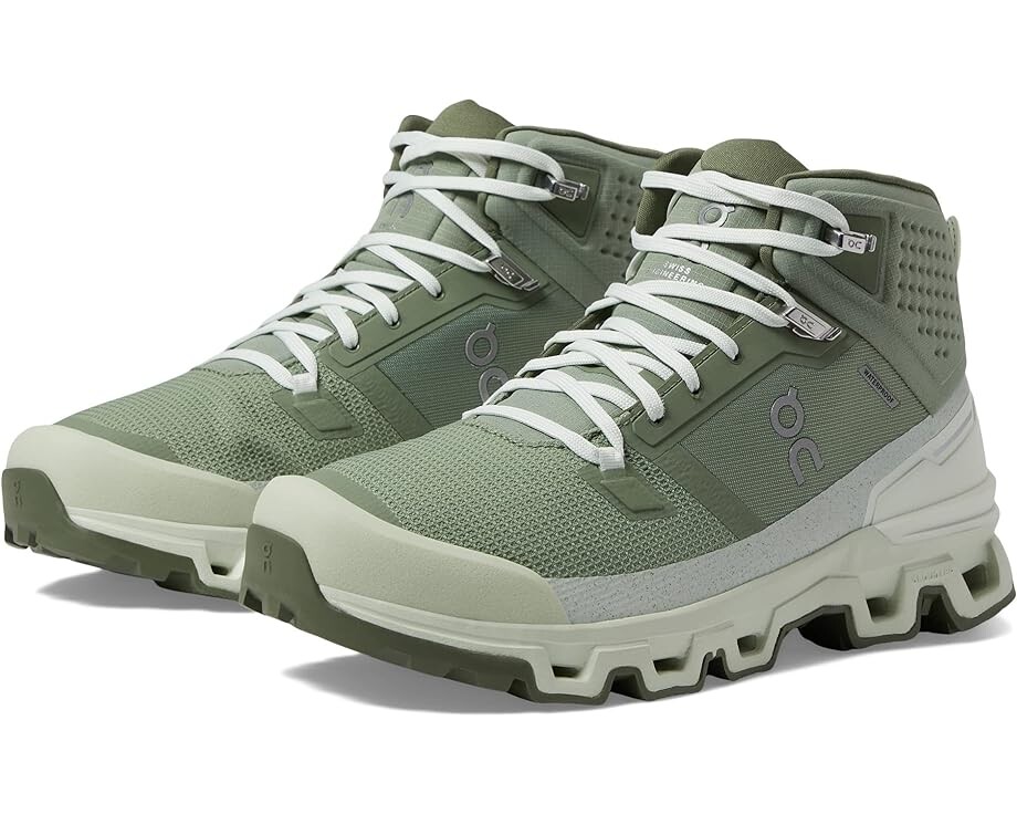 

Походные ботинки On Cloudrock Waterproof 2, цвет Reseda/Aloe