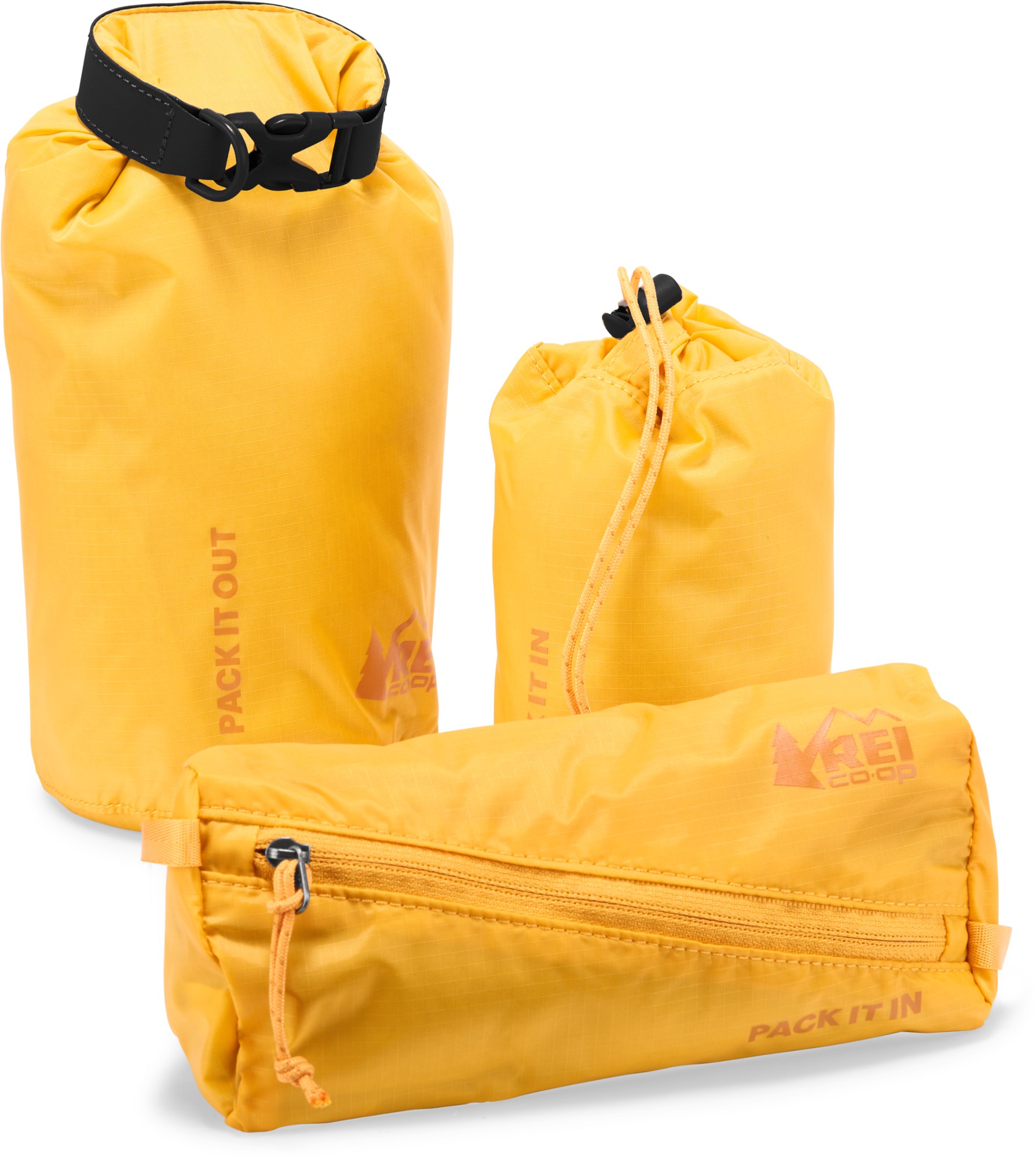 Пакеты Pack In Pack Out — набор из 3 шт. REI Co-op, желтый