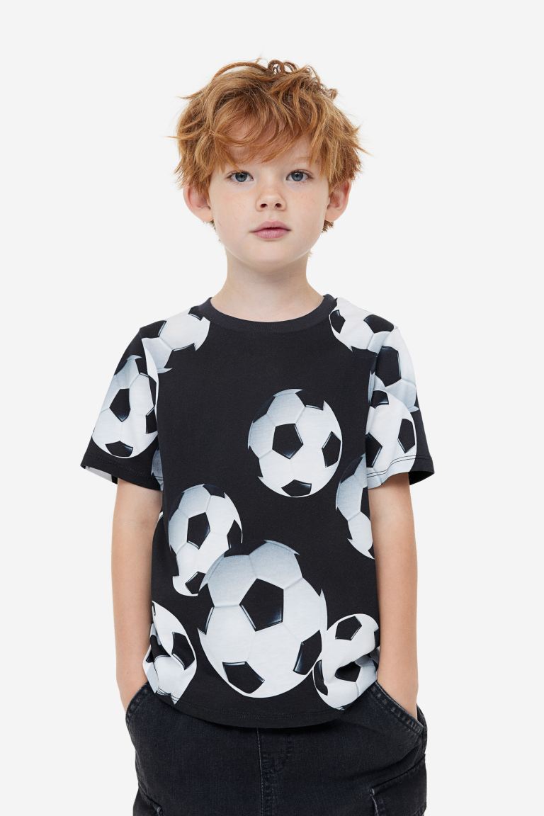 Футболка из джерси с принтом H&M футболка с фотопринтом белый