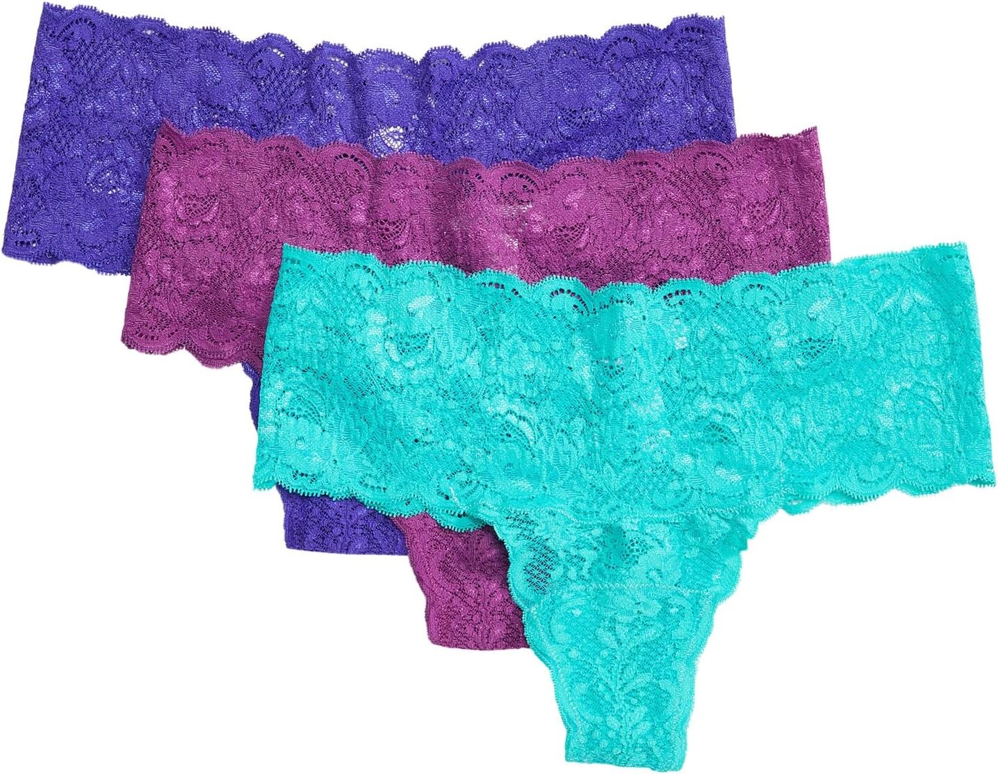 

Стринги Cosabella Never Say Never Comfie Cutie Thong 3-Pack, цвет Violett/Swiss Beet/Addy Green