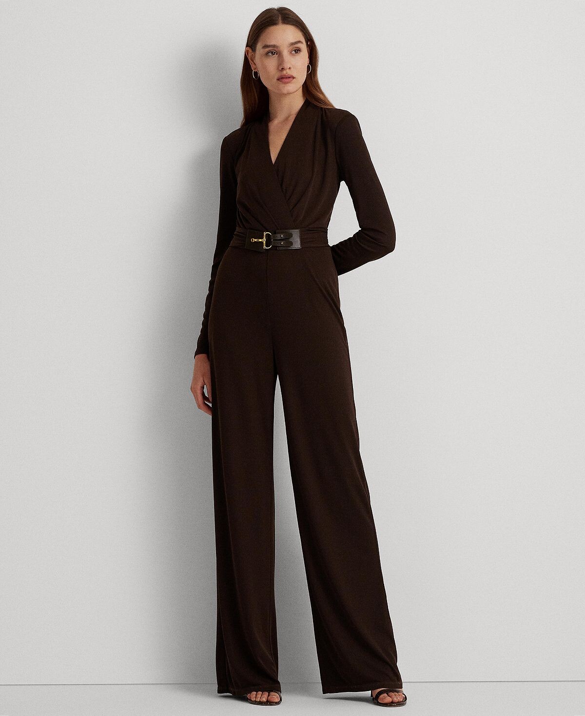 

Женский комбинезон из джерси с поясом и поясом Lauren Ralph Lauren