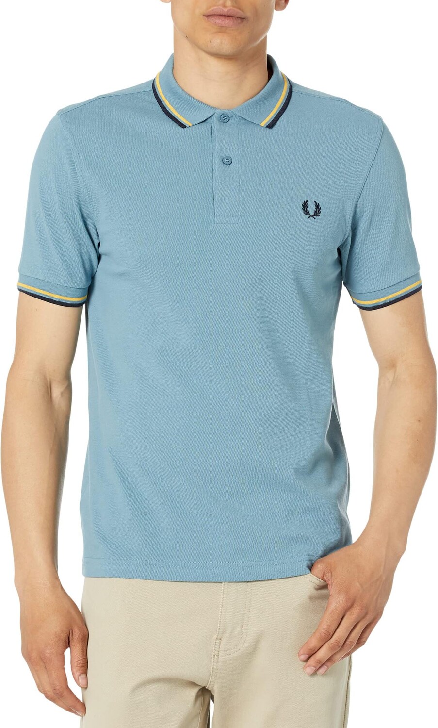 

Рубашка-поло Twin Tipped Fred Perry Shirt Fred Perry, цвет Ash Blue/Golden Hour/Navy