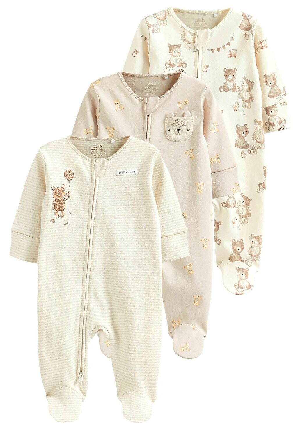 

Комбинезон BEAR 3 PACK Next, цвет oatmeal cream