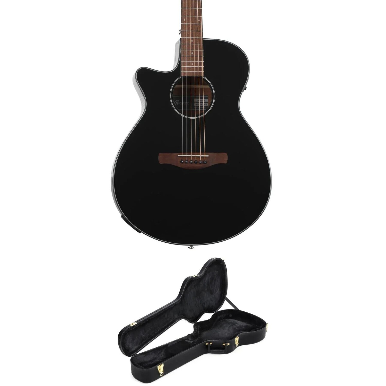 

Ibanez AEG50L Левосторонняя акусто-электрическая гитара в футляре - черный глянцевый