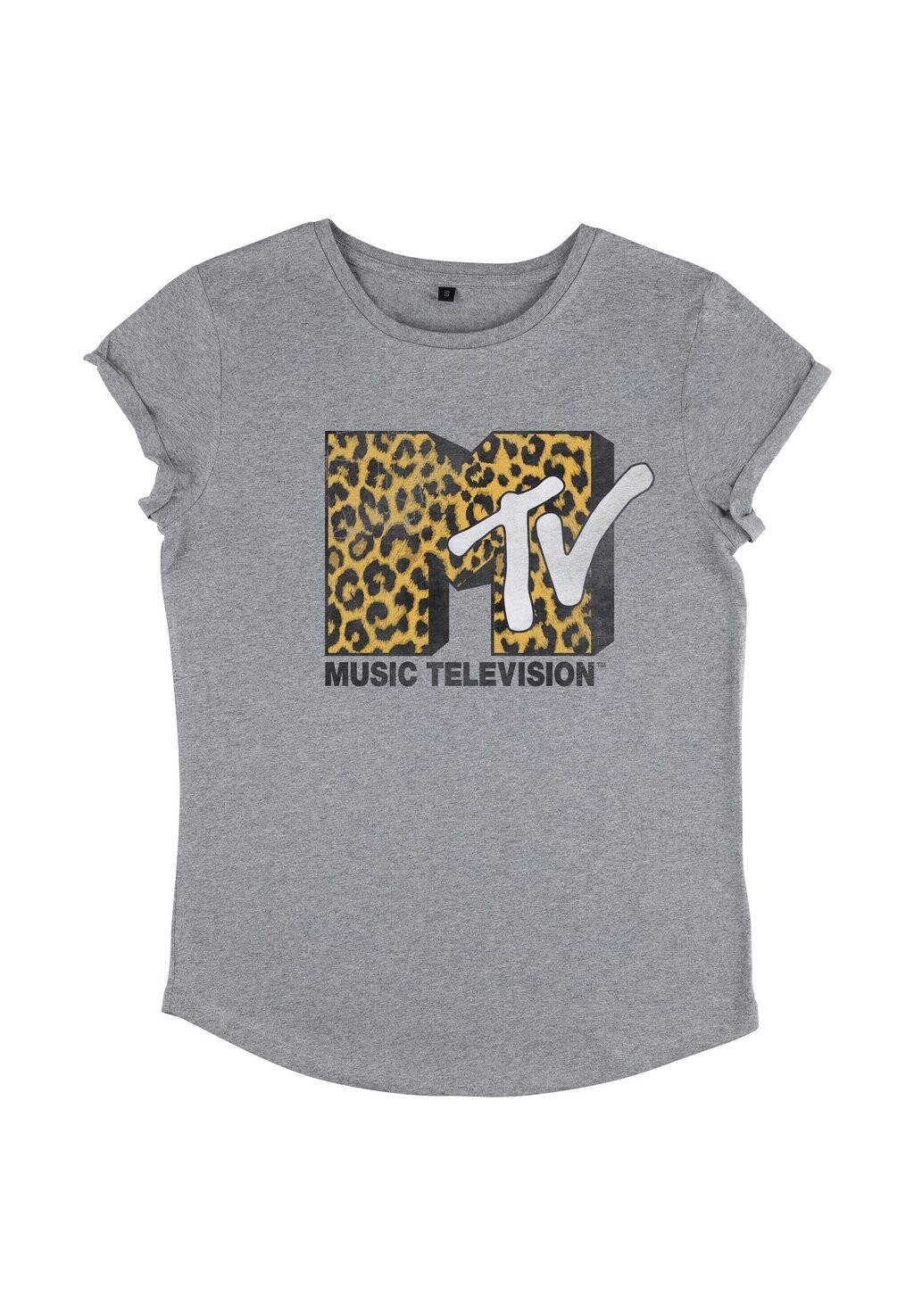 

Футболка с принтом MTV CHEETA LOGO Henry Tiger, цвет Mottled Light Grey
