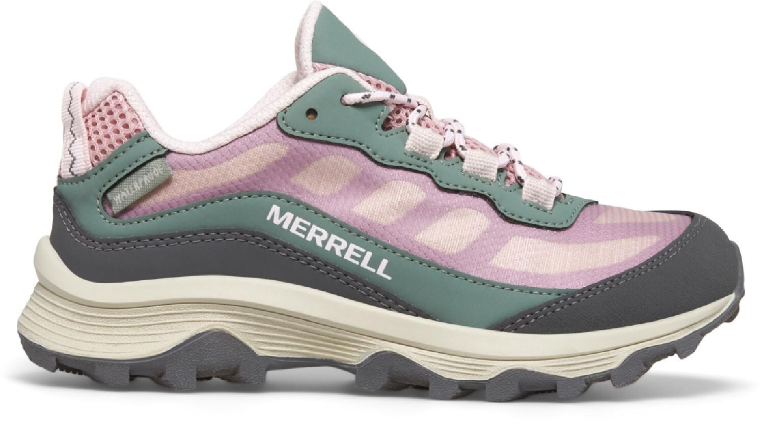 

Moab Speed ​​Низкая водонепроницаемая походная обувь — детская Merrell, розовый