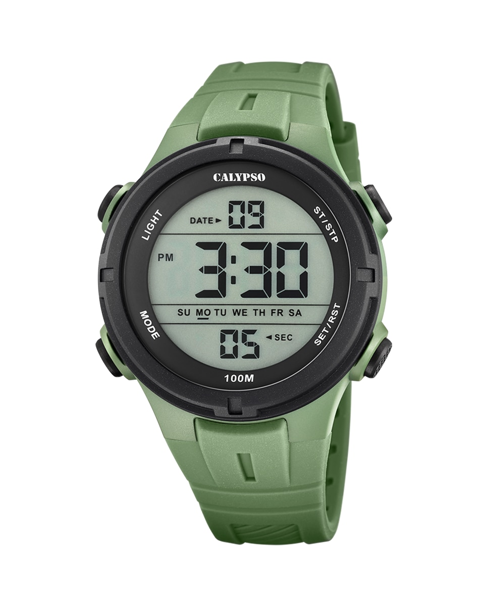 K5837/2 Мужские часы Color Splash Green резиновые Calypso, зеленый k5843 3 мужские часы street style из каучука с зеленым ремешком calypso зеленый