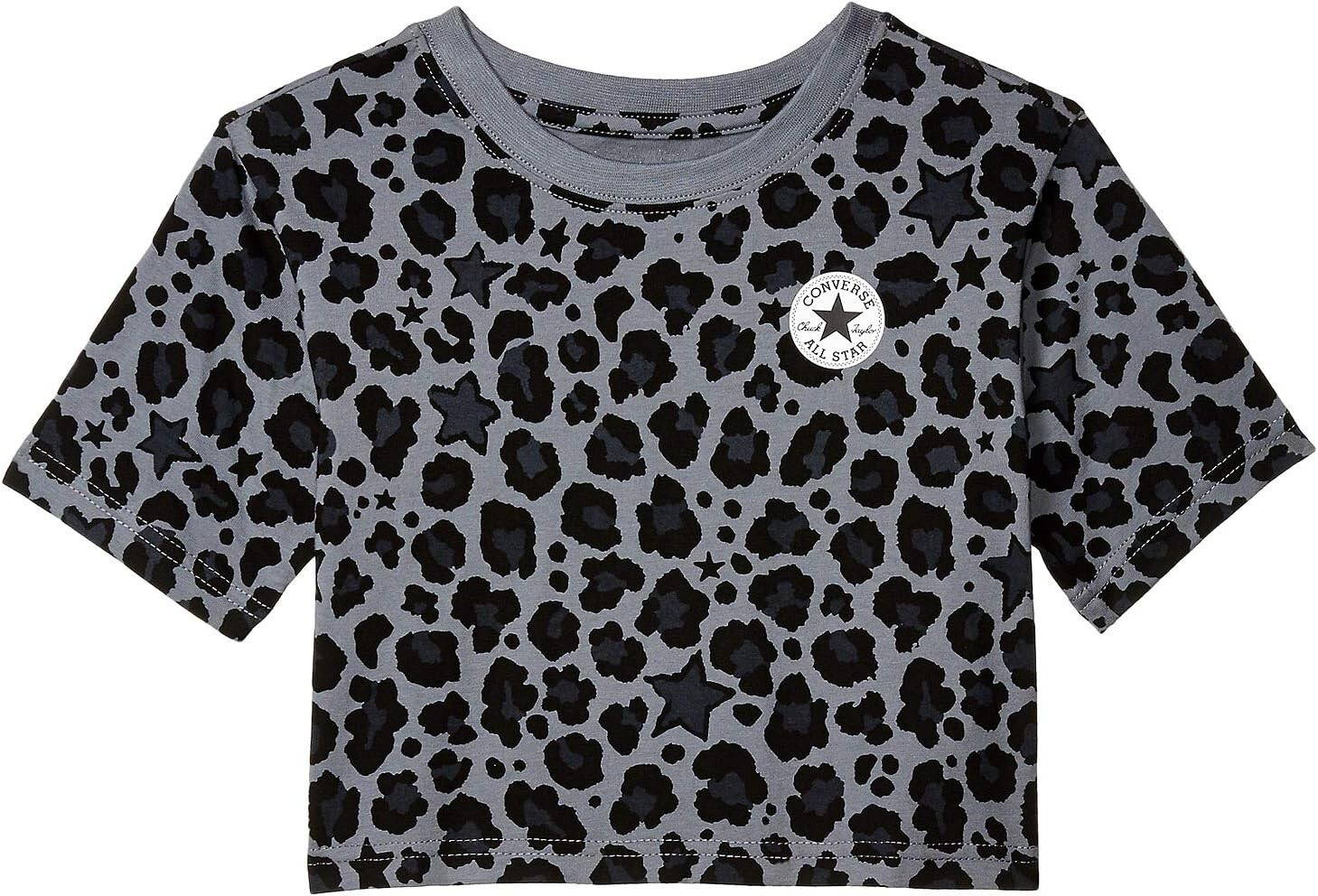 

Футболка Converse Chuck Patch Leopard Print Short Sleeve T-Shirt, черный