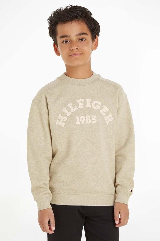 

Детская хлопковая толстовка Tommy Hilfiger, бежевый