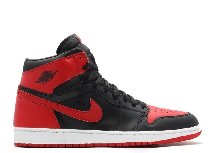 

Кроссовки AIR JORDAN 1 RETRO 'BRED' 2001, черный