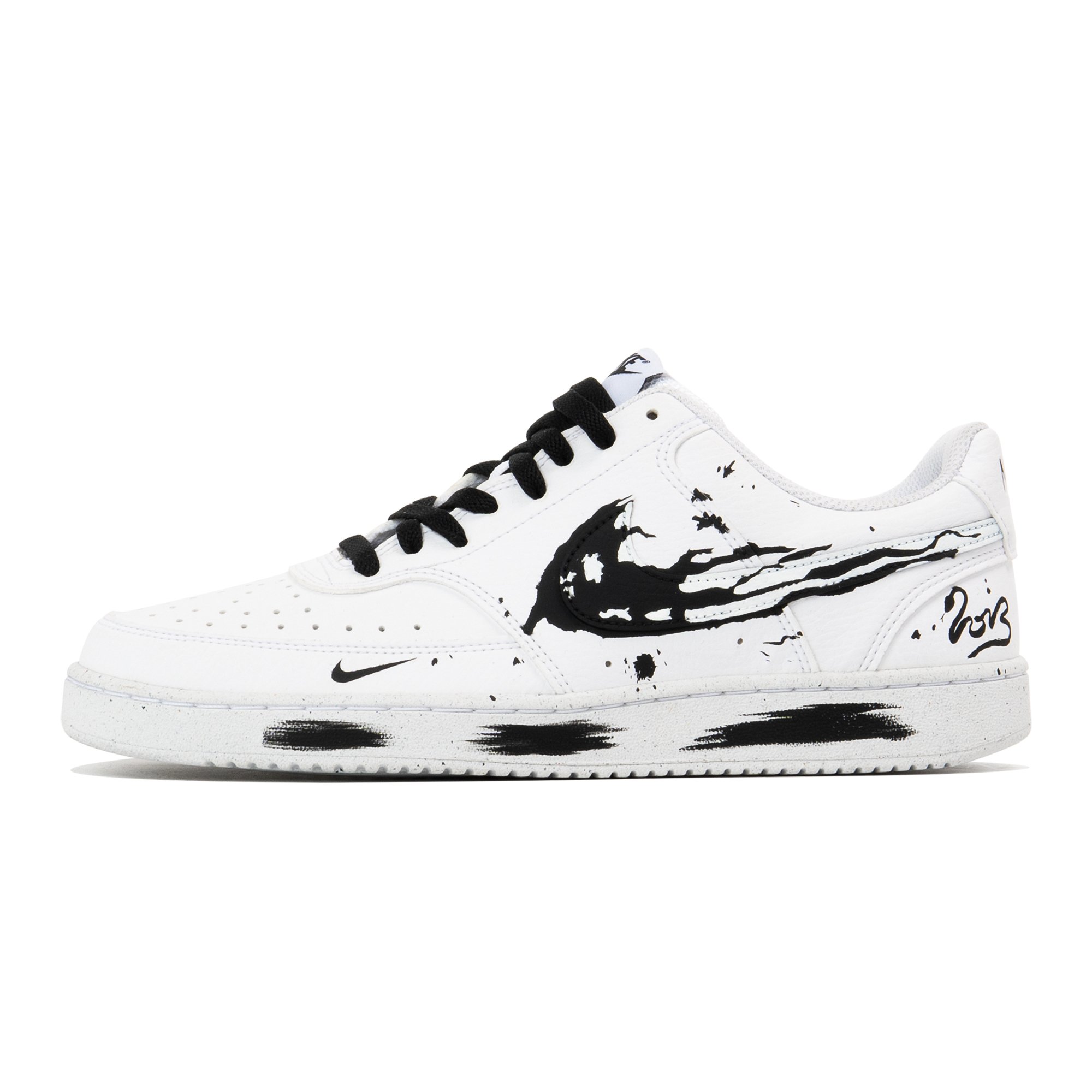 

Кроссовки Nike Court Vision Skateboarding Shoes Unisex Low-top Black/White, черный/белый