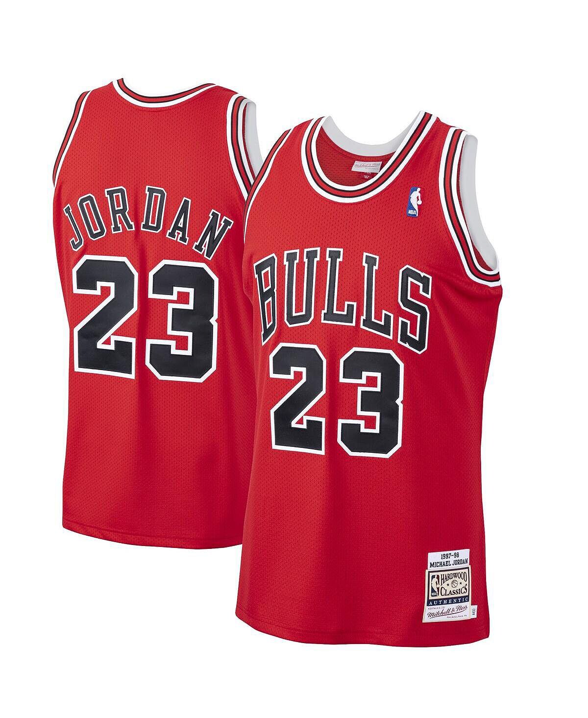 

Мужское аутентичное джерси Chicago Bulls Michael Jordan Mitchell & Ness