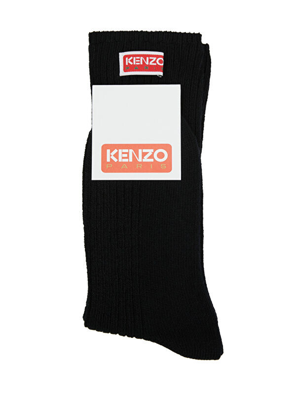 

Жаккардовые женские носки с логотипом Kenzo, черный