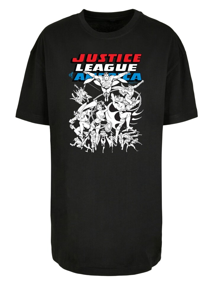 

Футболка F4NT4STIC Oversized Boyfriend Tee Justice League Mono Action Pose, черный