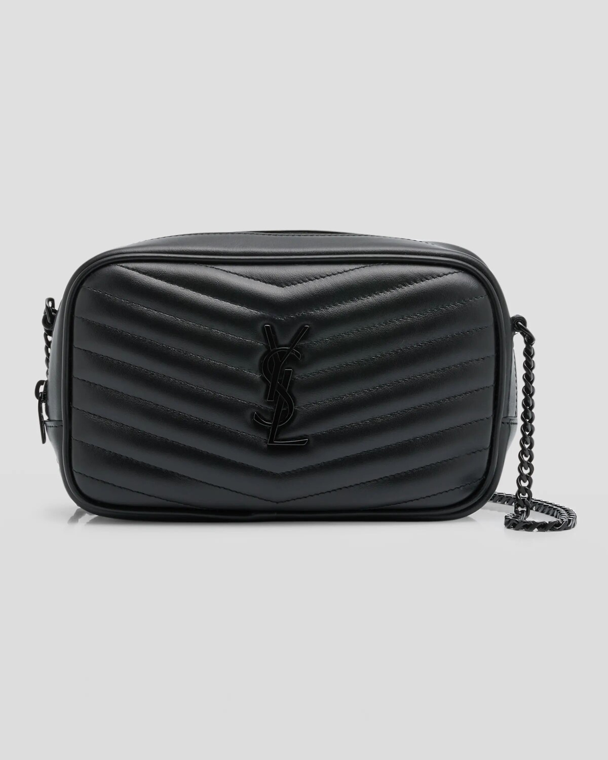 

Сумка для фотокамеры Lou Mini YSL из гладкой стеганой кожи Saint Laurent, цвет Black
