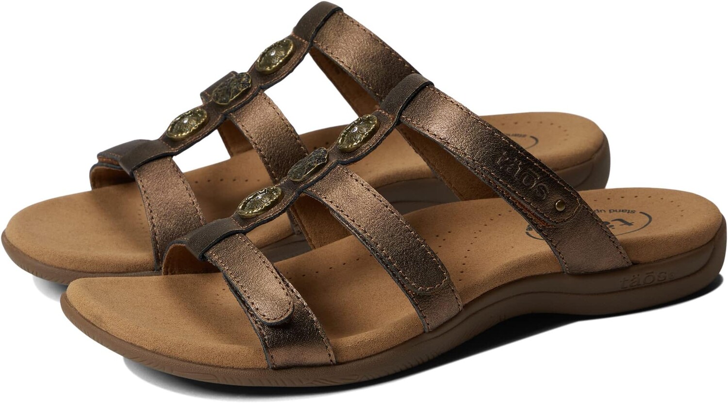 

Сандалии на плоской подошве Prize 4 Taos Footwear, бронза