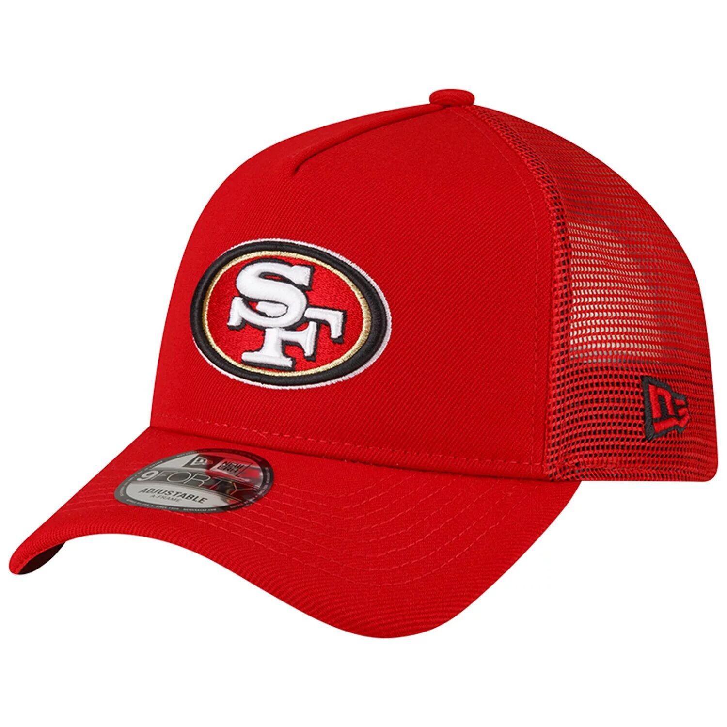 

Мужская регулируемая кепка New Era Scarlet San Francisco 49ers A-Frame Trucker 9FORTY