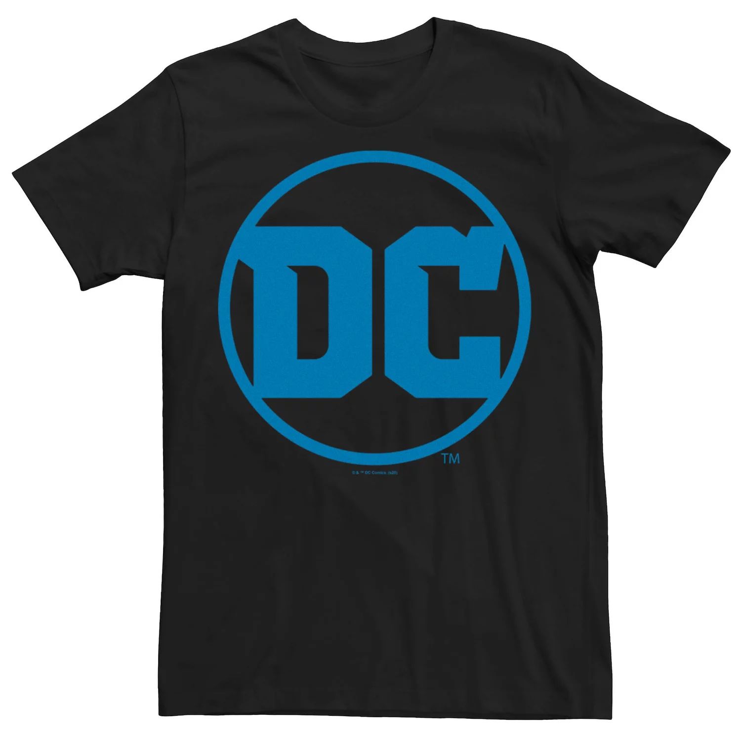 Мужская простая синяя футболка с логотипом DC Comics
