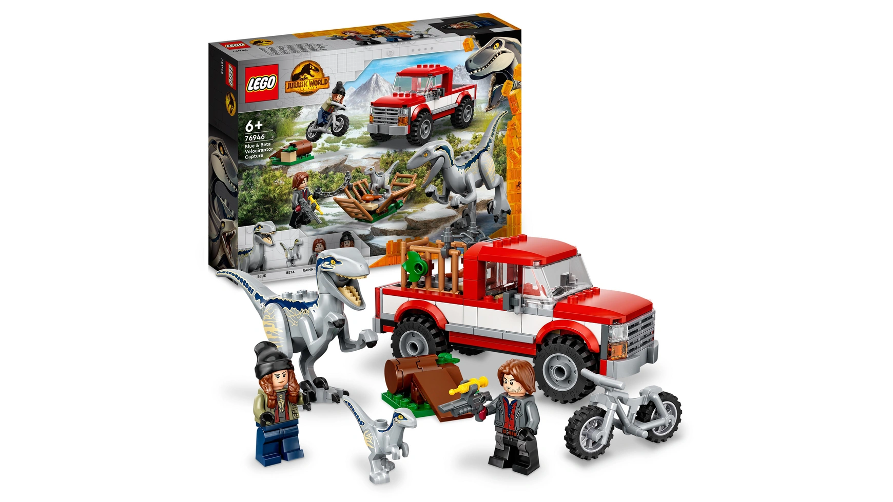 цена Lego Jurassic World Игрушка-ловушка Синий и бета в ловушке велоцираптора