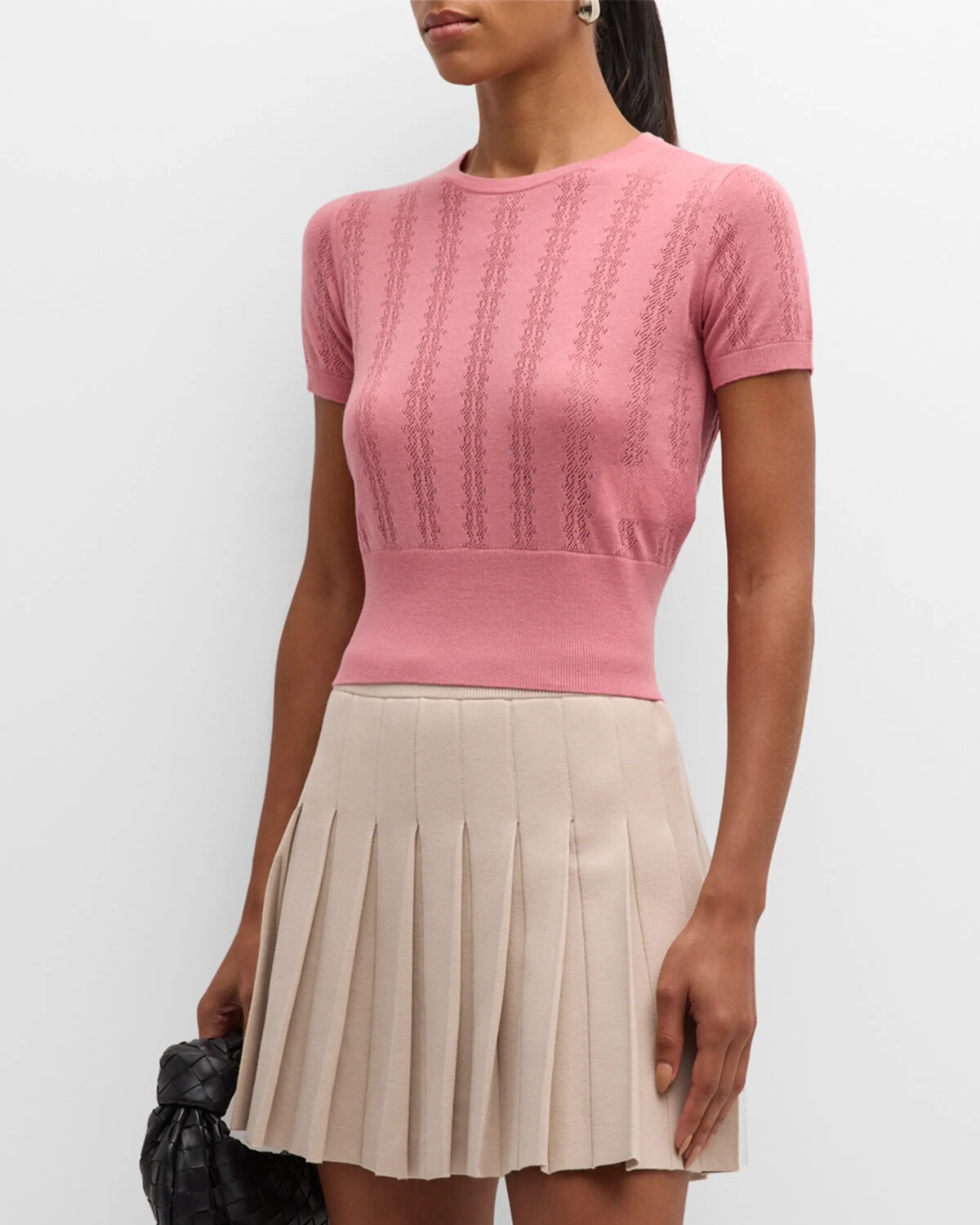 

Укороченный топ вязки "пуантелле" Boa Max Mara Studio, цвет Peony