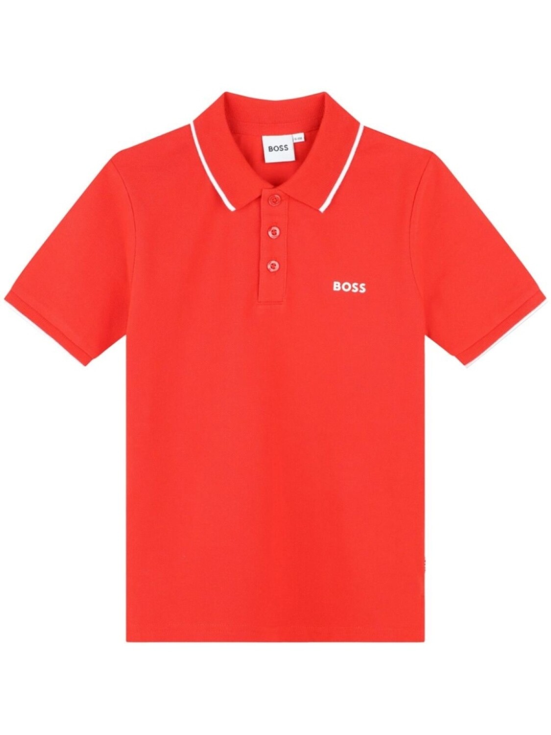 

BOSS Kidswear рубашка поло с логотипом, красный