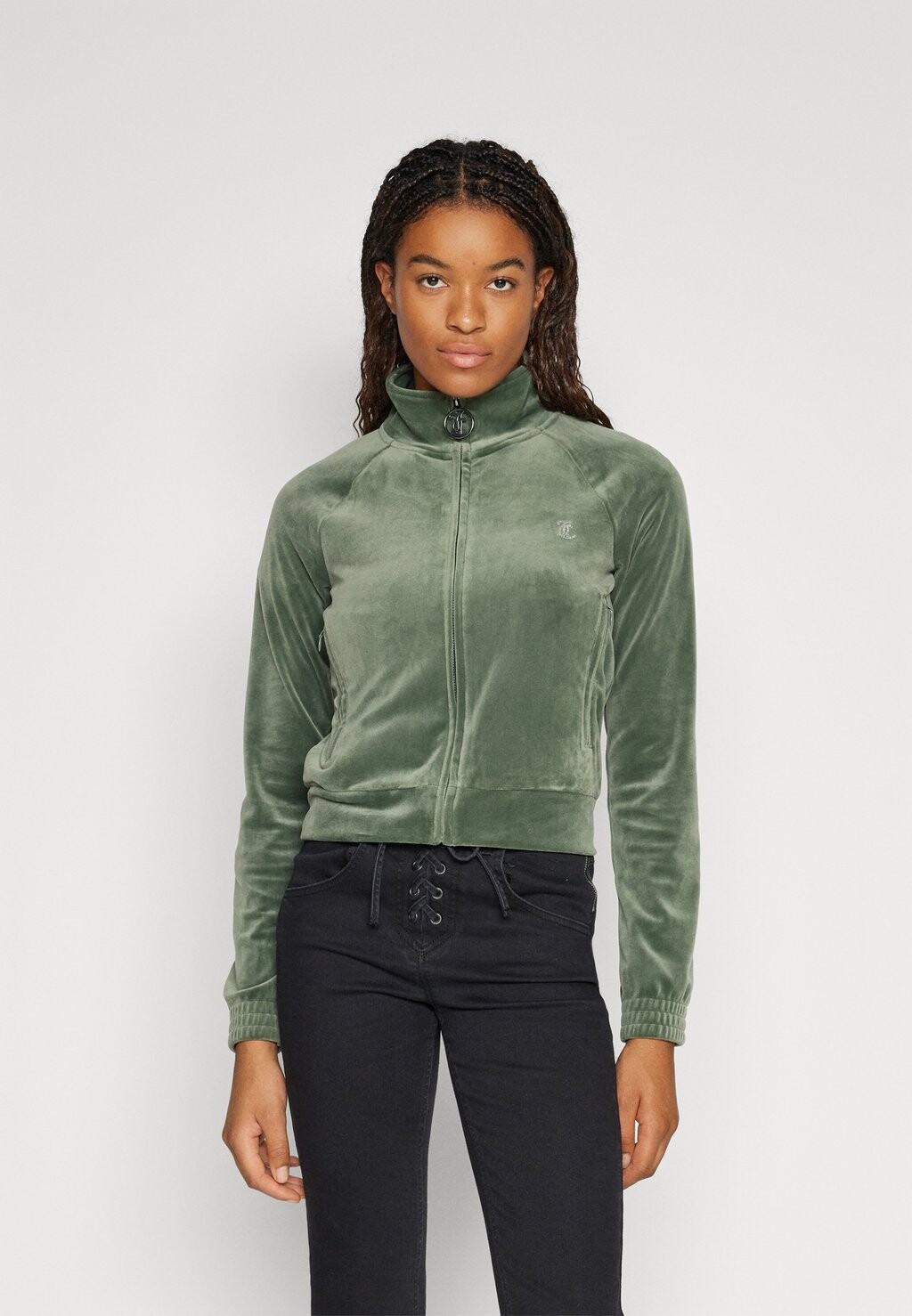 

Толстовка на молнии TRACK TOP Juicy Couture, тимьян