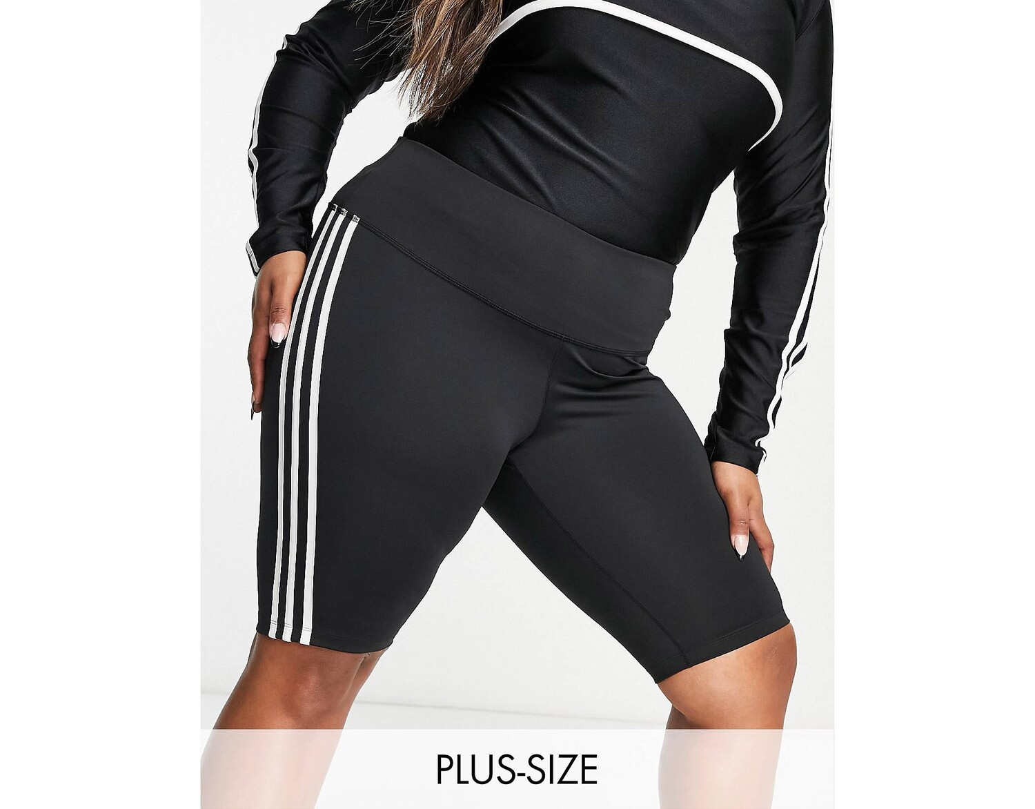 

Черные леггинсы adidas Originals Plus adicolor