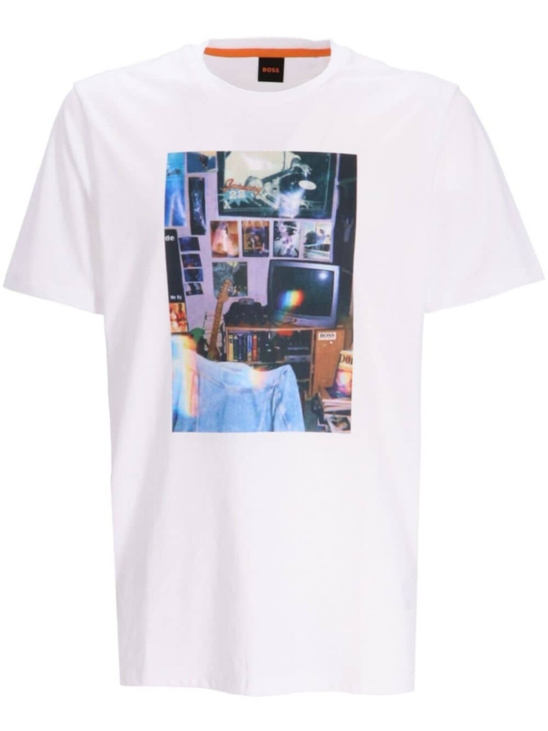 

BOSS футболка с фотопринтом, белый