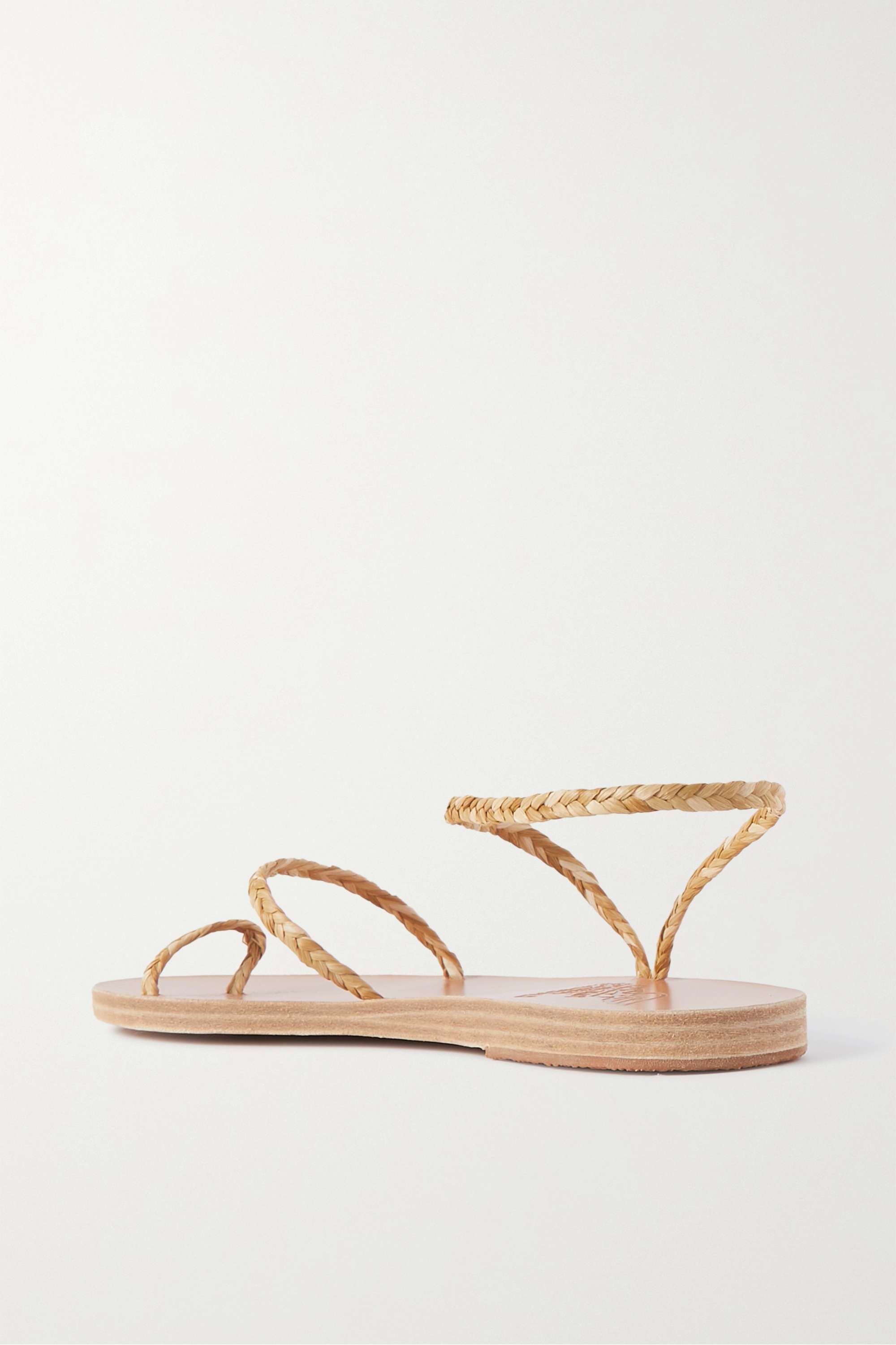 ANCIENT GREEK SANDALS плетеные сандалии Eleftheria из рафии, золото кожаные сандалии homeria ancient greek sandals белый