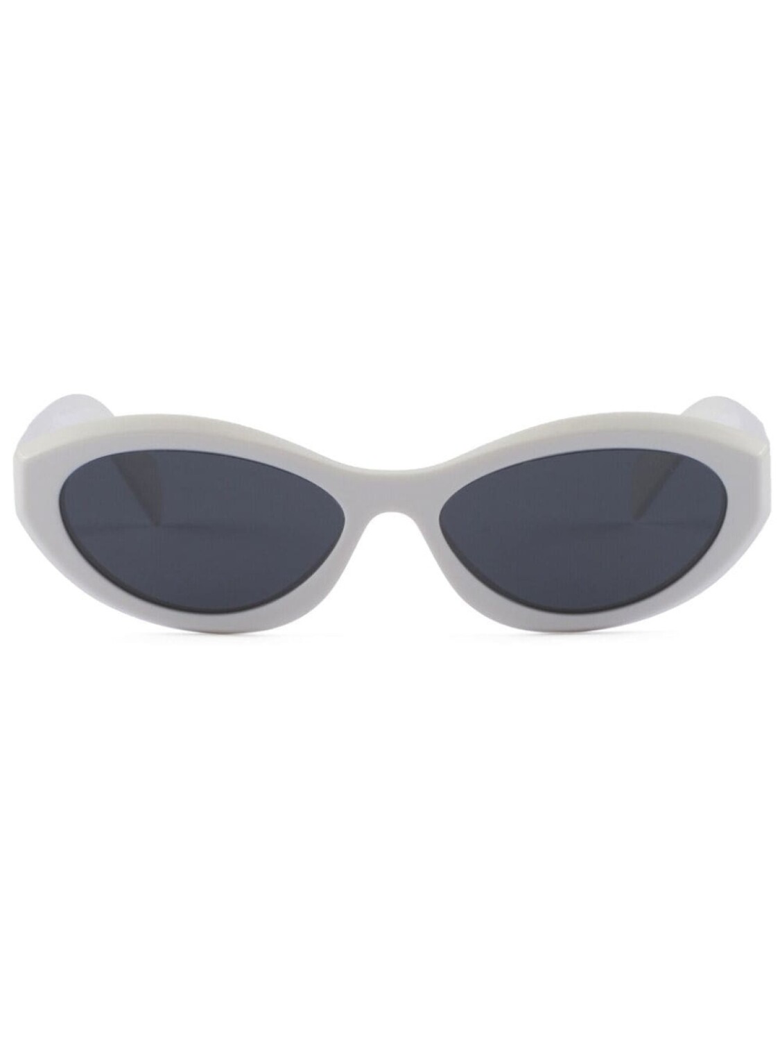 

Prada Eyewear солнцезащитные очки Symbole в овальной оправе, белый