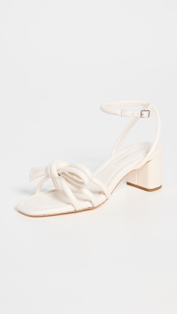

Сандалии Loeffler Randall Leather Bow Mid-Heel, белый