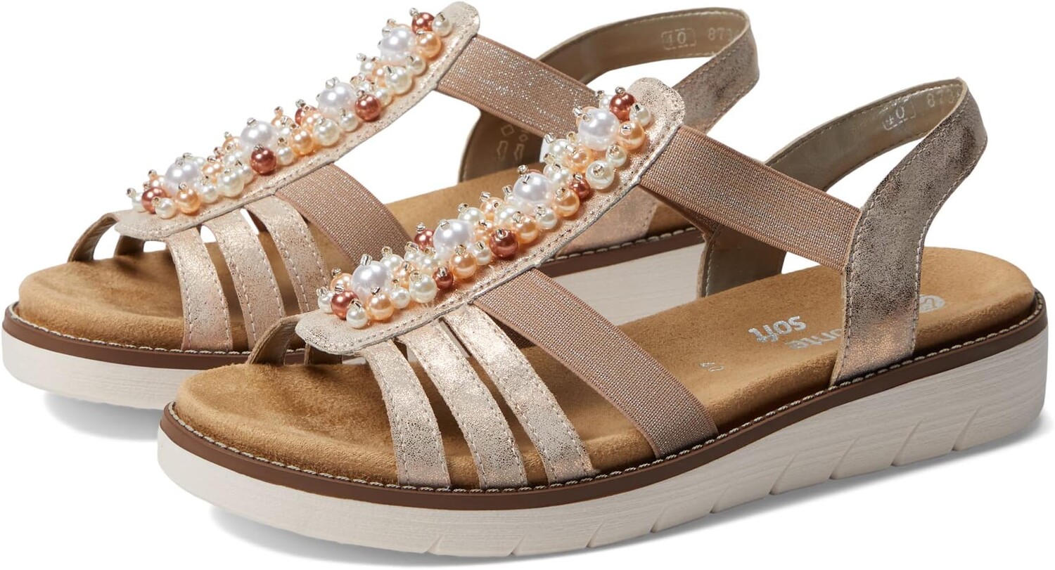 

Сандалии на плоской подошве D2047 Jocelyn 47 Rieker, цвет Rose Gold/Rose Gold