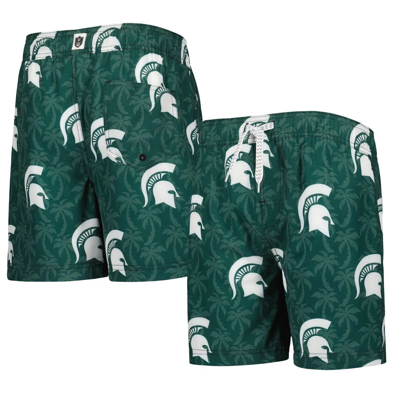 

Молодежные шорты для плавания Wes & Willy Green Michigan State Spartans Palm Tree Unbranded