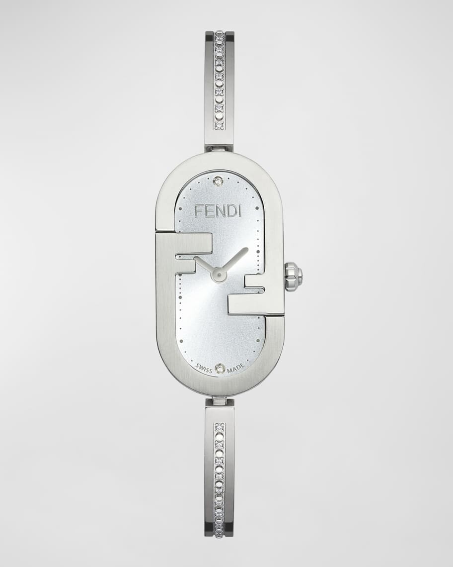 

Вертикальные овальные часы O'Lock с бриллиантами Fendi