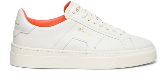 

Кожаные кроссовки с двойной пряжкой Santoni