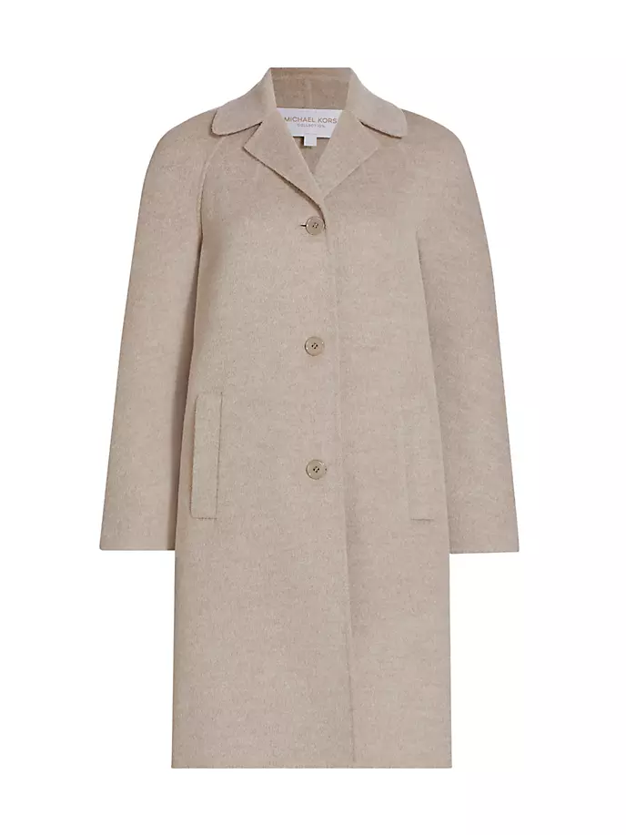 

Пальто Balmacaan из смесовой шерсти Michael Kors Collection, цвет taupe melange