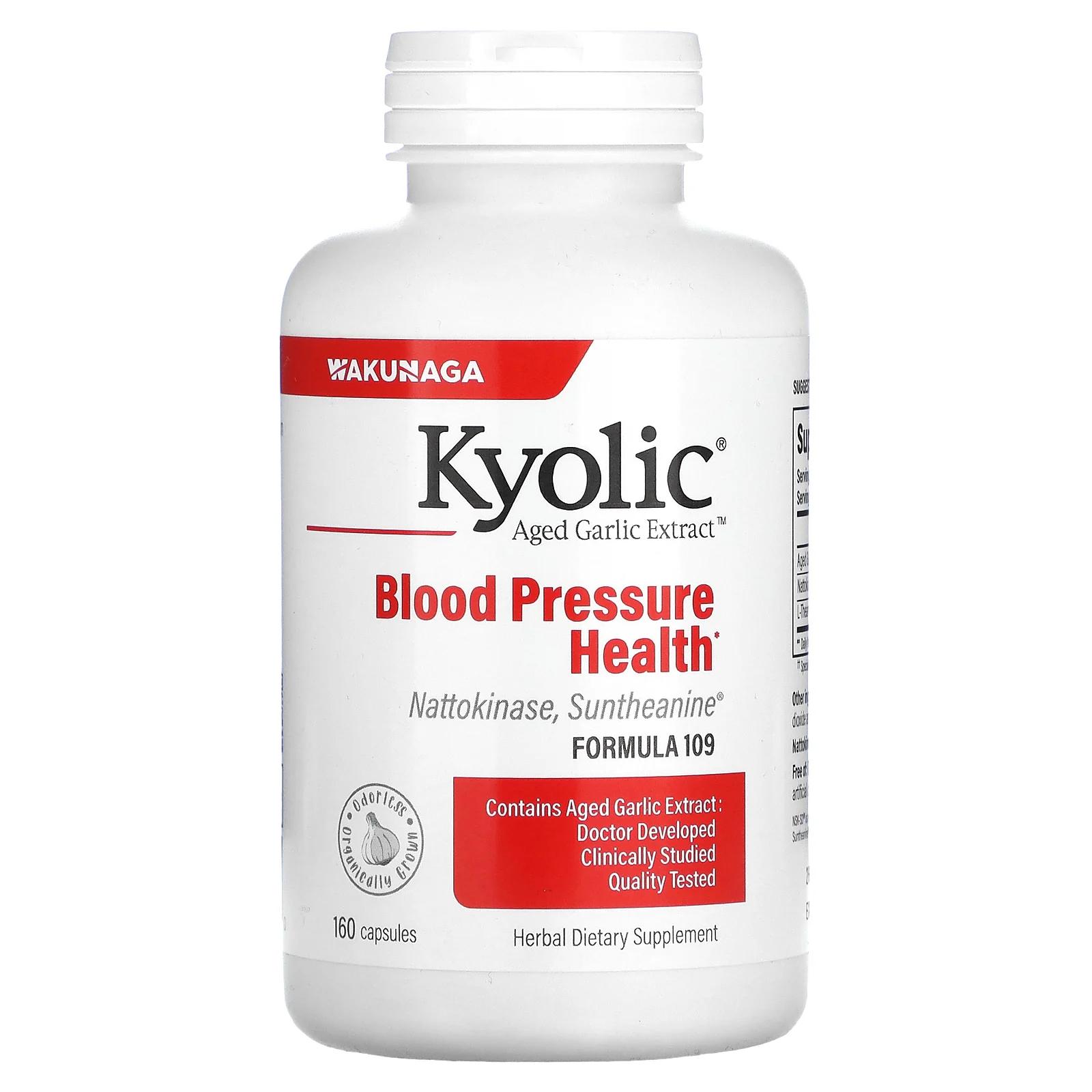 Kyolic Экстракт Выдержанного Чеснока для Нормализации Кровяного Давления Формула 109 160 капсул kyolic состав 109 для нормализации артериального давления 240 капсул