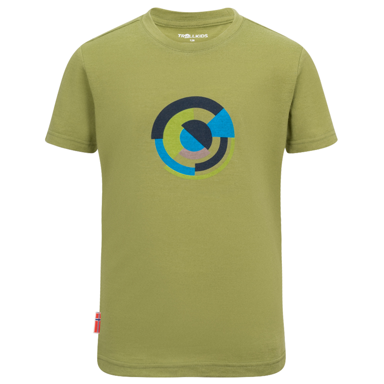Рубашка из мериноса Trollkids Kid's Sandefjord T Shirt XT Shirt, цвет Kiwi
